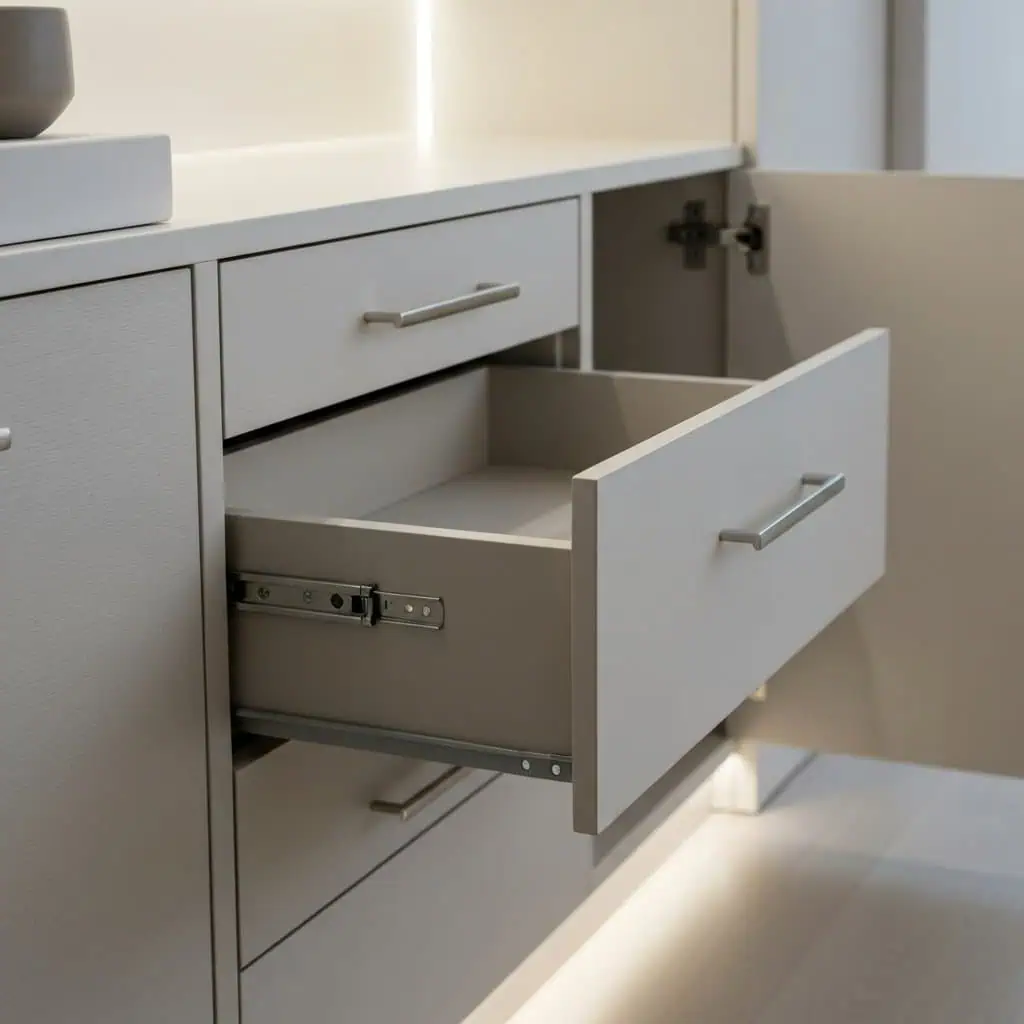 Mechanizmy z cichym domykiem w szufladach i szafkach – komfort i elegancja w Twoim domu